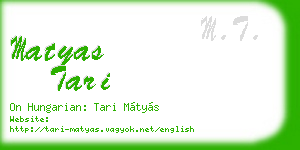 matyas tari business card