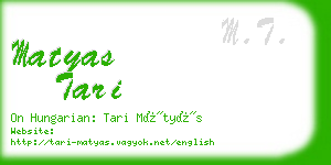 matyas tari business card